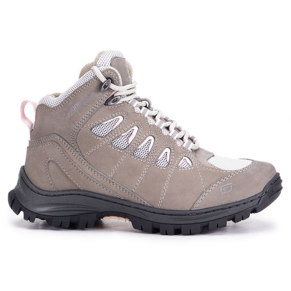 Bota Anti-Torção Adventure Feminino 100% Couro ref Aspen Concreto