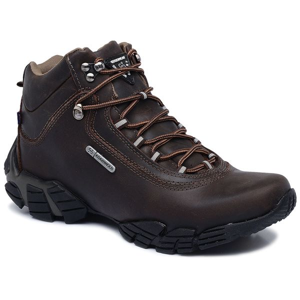 Bota Adventure Gogowear 100% Couro ref Everest cor Cafe