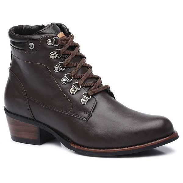 Bota Feminina em Couro Gogowear Iris Café 