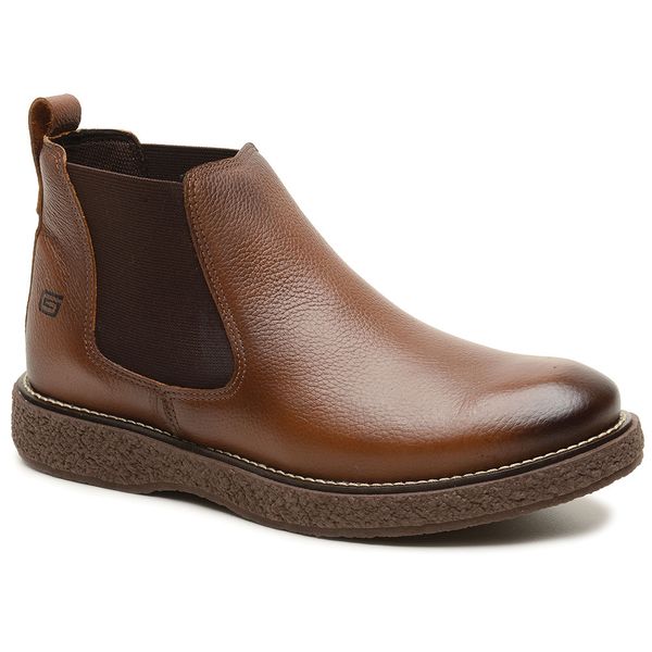 Bota Casual Masculina Gogowear 100% Couro ref Jhon Canela
