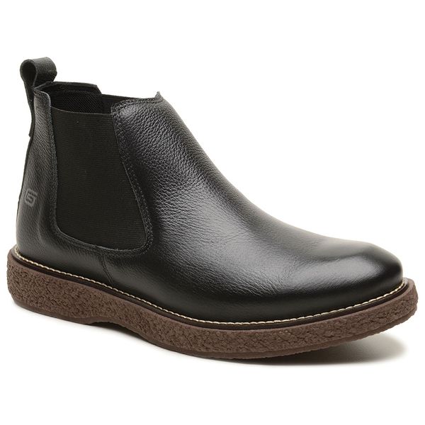 Bota Casual Masculina Gogowear 100% Couro ref Jhon Preto