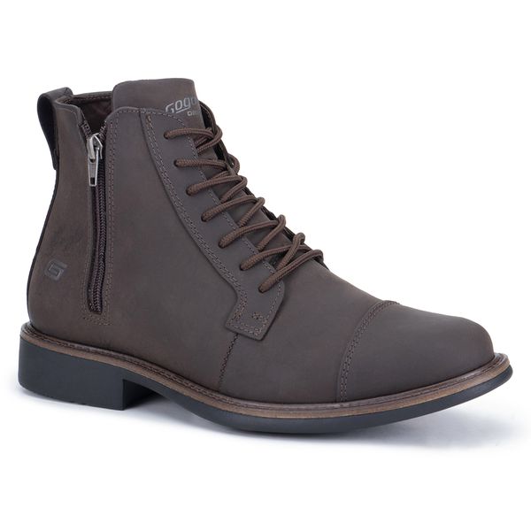 Bota Casual Masculina Gogowear 100% Couro ref Quebec Café
