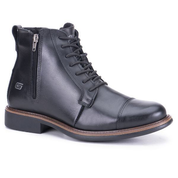 Bota Casual Masculina Gogowear 100% Couro ref Quebec Preto