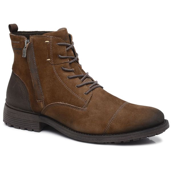 Bota Casual Masculina Gogowear 100% Couro ref Roos 15 cor Café