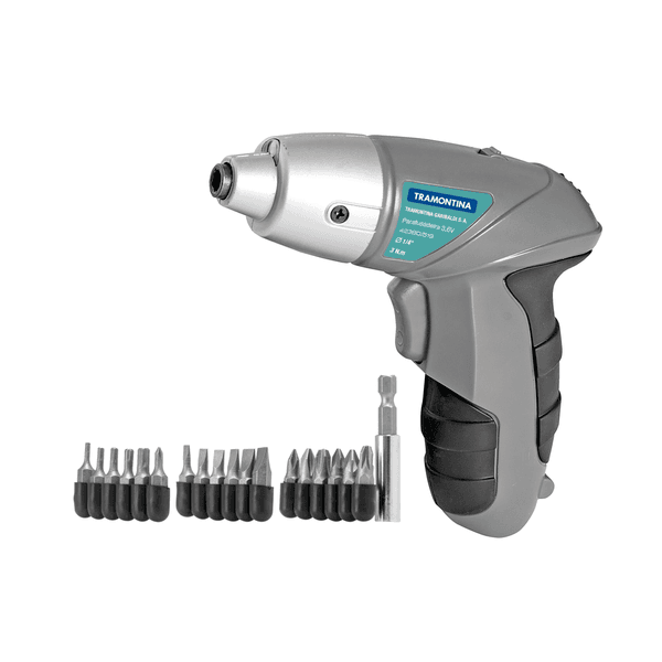 Parafusadeira a Bateria Tramontina Ni-Cd 3,6V - 21 Peças 42380519