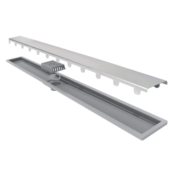 Ralo Linear Royal p/ banheiros Tampa inox 100cm