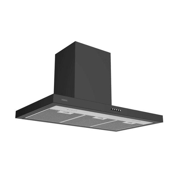 Coifa de Parede Tramontina Dritta Black 90 em Aço Inox com Pintura Automotiva Preta 220 V 90 cm