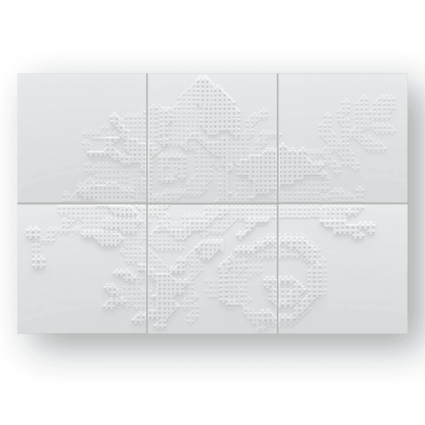 Azulejo Portinari 21x21 Artesania White Kit Matte