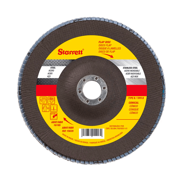 Disco Lixa Starrett Fibra 115MM - P 80 Flap