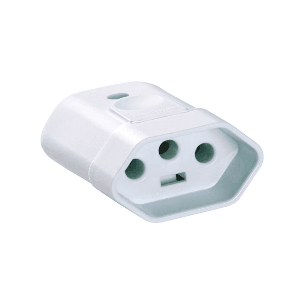 Plug Tramontina Fêmea 2P+T 20A 57402/055 Branco