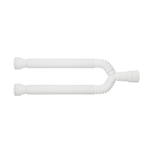 Sifão Tubo Extensivo Duplo Universal Blukit Com Porca Branco 1,1M