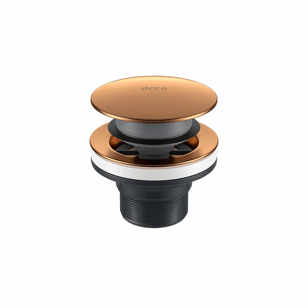 Válvula Deca 1601 Escoamento Click Luxo Gold Matte