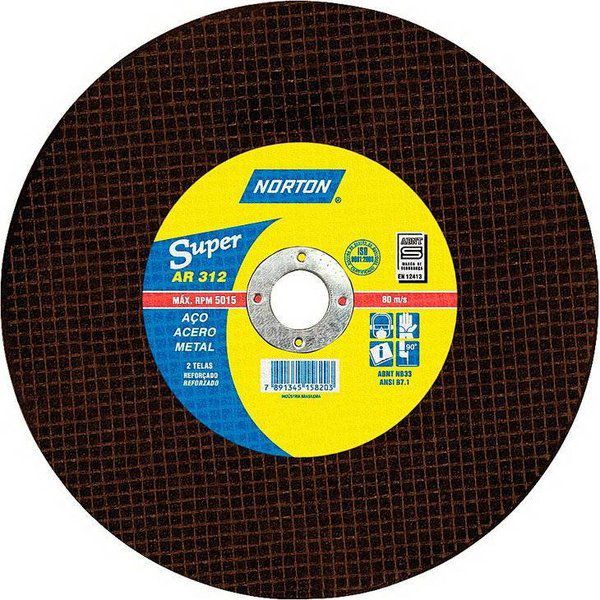 Disco de Corte 12" x 3,20mm x 3/4" - AR 312 Norton