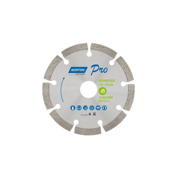 Disco De Corte Diamantado Segmentado Norton - 1mm