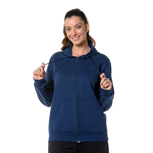 Moletom Feminino com Z per Azul Marinho Azul Marinho HAMITIE