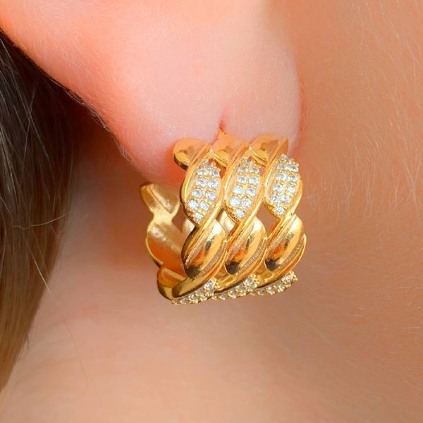 Brinco Argola com Detalhe 