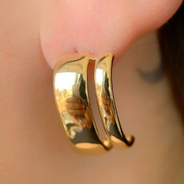 Brinco dois aros liso
