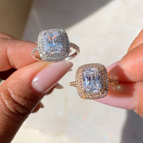 Anel De Pedra Trabalhado Em Micro Zircônia Linha Luxo (Rodio) 