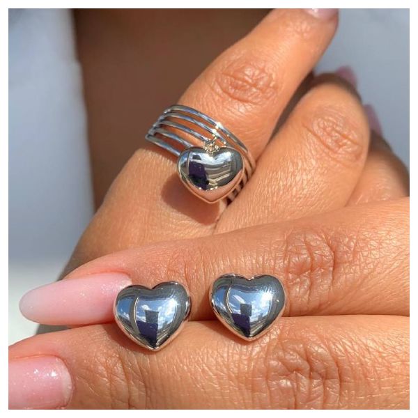 Conjunto de coração liso Linha Premium 