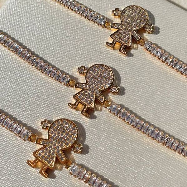 Pulseira em navete de filha trabalhada na micro zircônia 