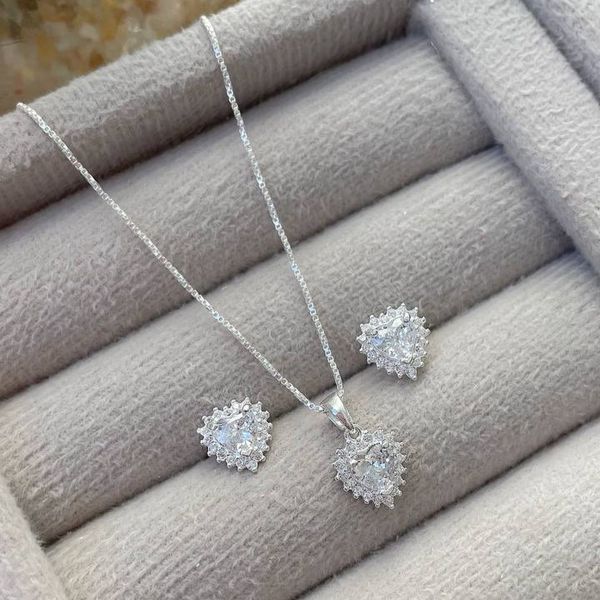 Conjunto na Prata 925 de coração 