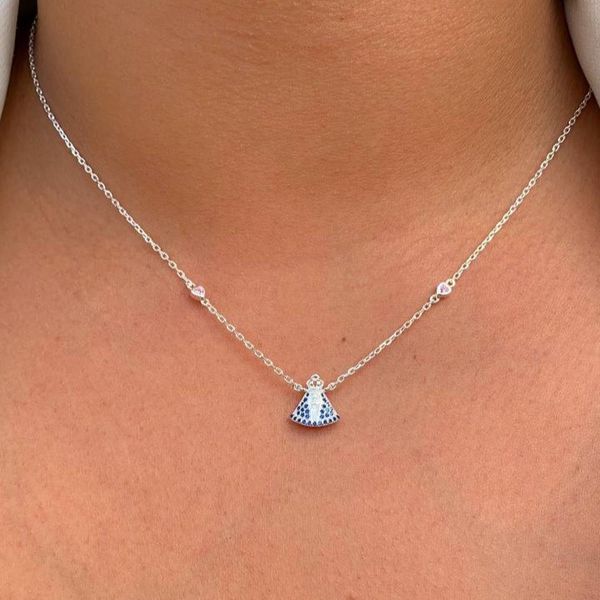 Colar de Prata 925 Nossa senhora 