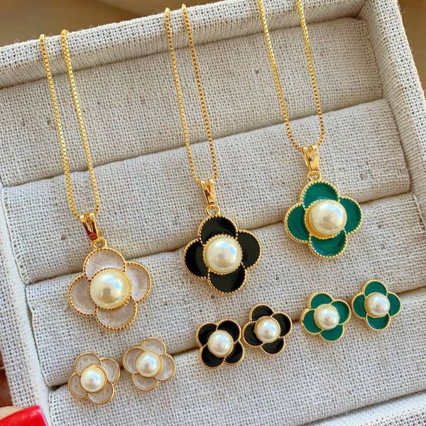 Conjunto De Flor Com Perola