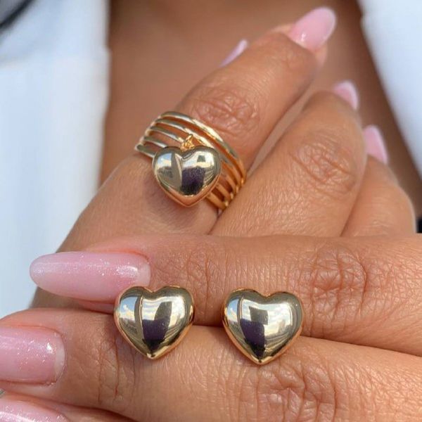 Conjunto De Coração Liso Linha Premium