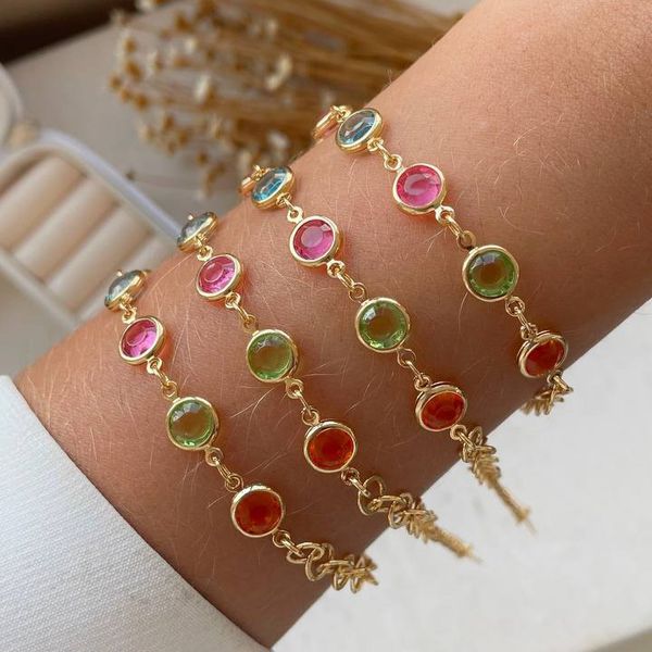 Pulseira na zircônia colorida 