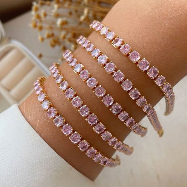 Pulseira riviera rosa