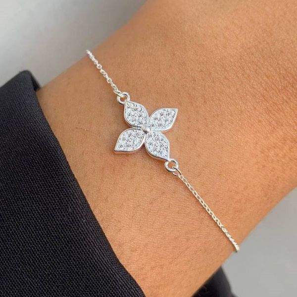 Pulseira de trevo Prata 925
