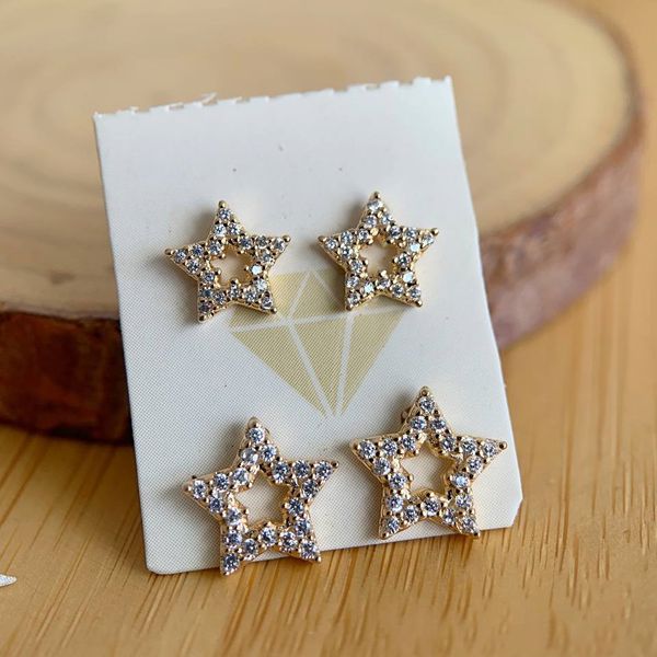 Brinco Dupla estrelas Antialérgico