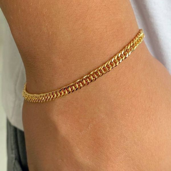 Pulseira masculina corrente grumet dupla