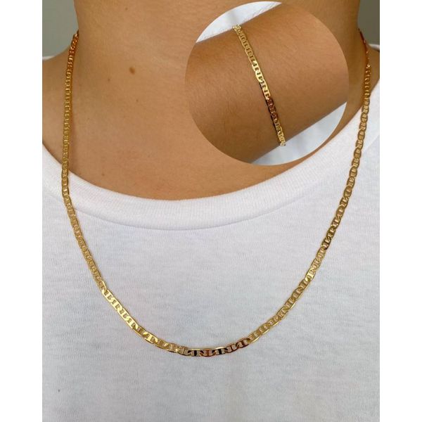 Conjunto masculino corrente piastrine 