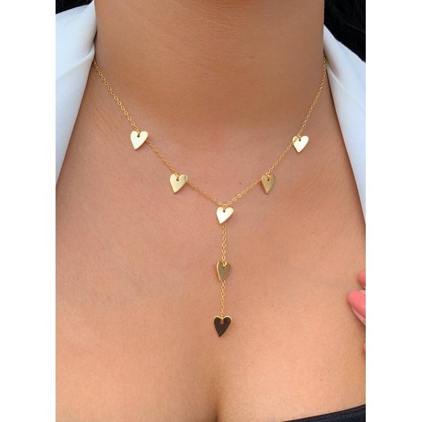 Conjunto de gravatinha coração liso