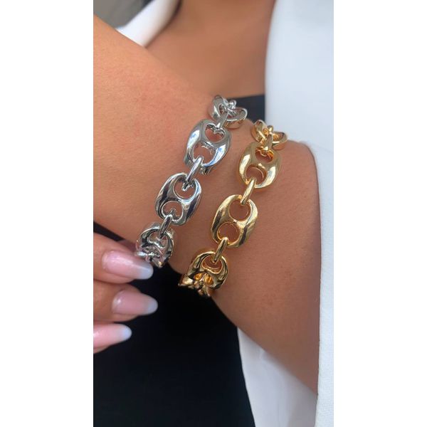Bracelete correntaria bijuteria fina