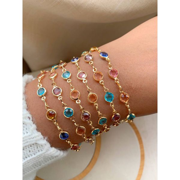 Pulseira Na Zircônia colorida (UNITARIO)