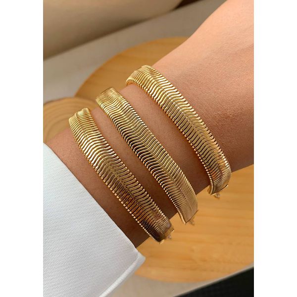 Pulseira de malha grossa (unitaria)