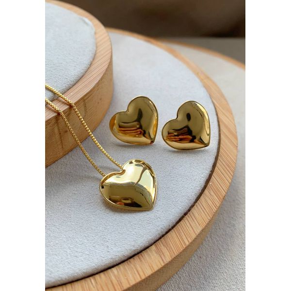 Conjunto coração liso