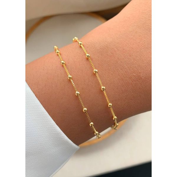Pulseira Infantil Com Bolinhas Lisas Delicada (unitaria)