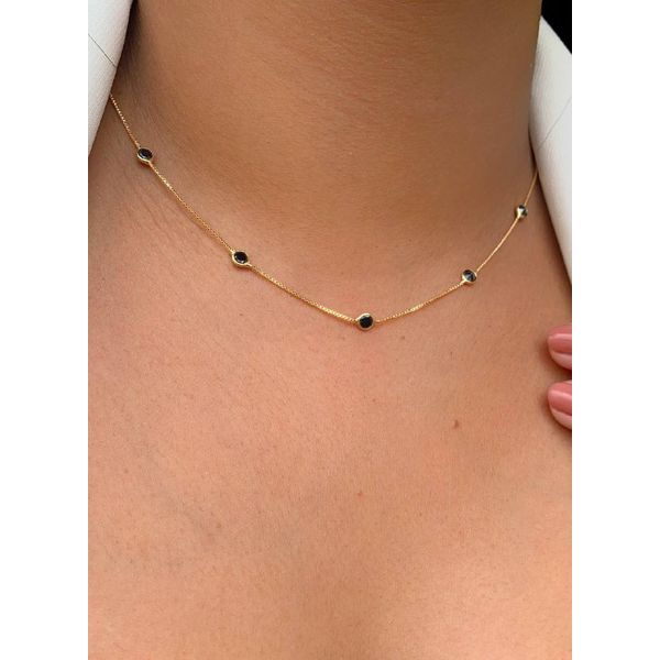 Chocker de zircônia preta