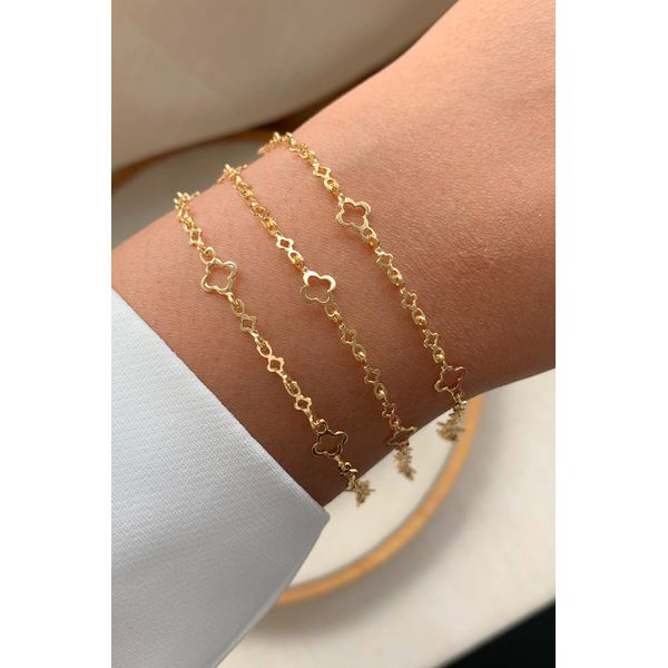 Pulseira de trevo liso (unitario)