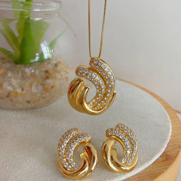 Conjunto orgânico pedras de zircônia 