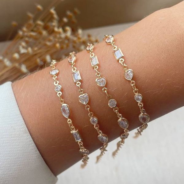 Pulseira trabalhada na zircônia (cada) 
