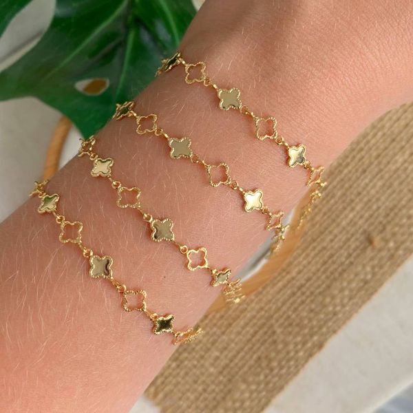 Pulseira de trevos trabalhada (cada) 