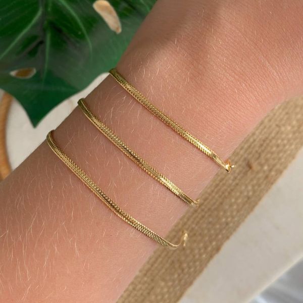 Pulseira laminada fina