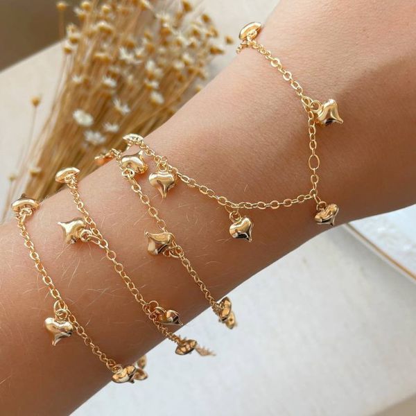 Pulseira de coração liso (cada)