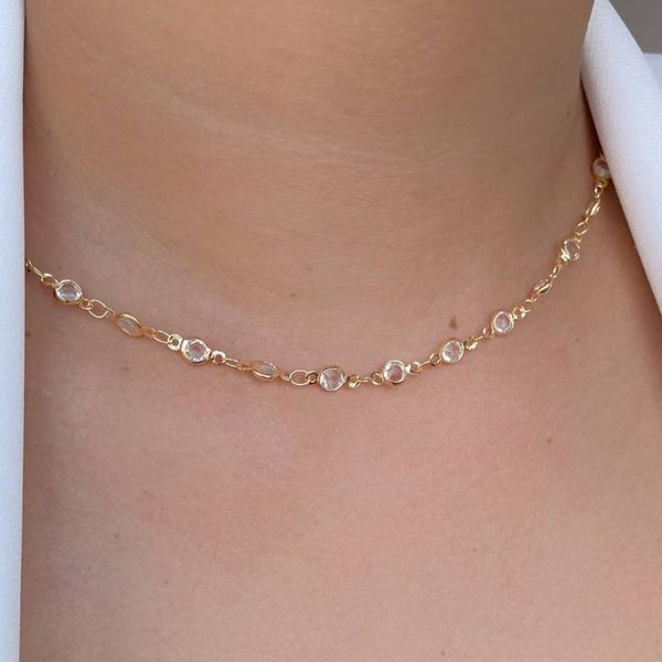 Choker com zircônia cristal 