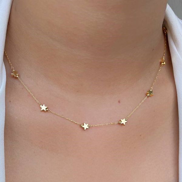 Choker de estrelas 35cm 