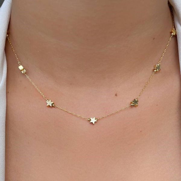 Colar de estrela lisa 